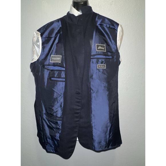 BRIONI Nomentano 48L Pure Cashmere 100% Blue Blazer Jacket Coat Silk Lining - Picture 13 of 16